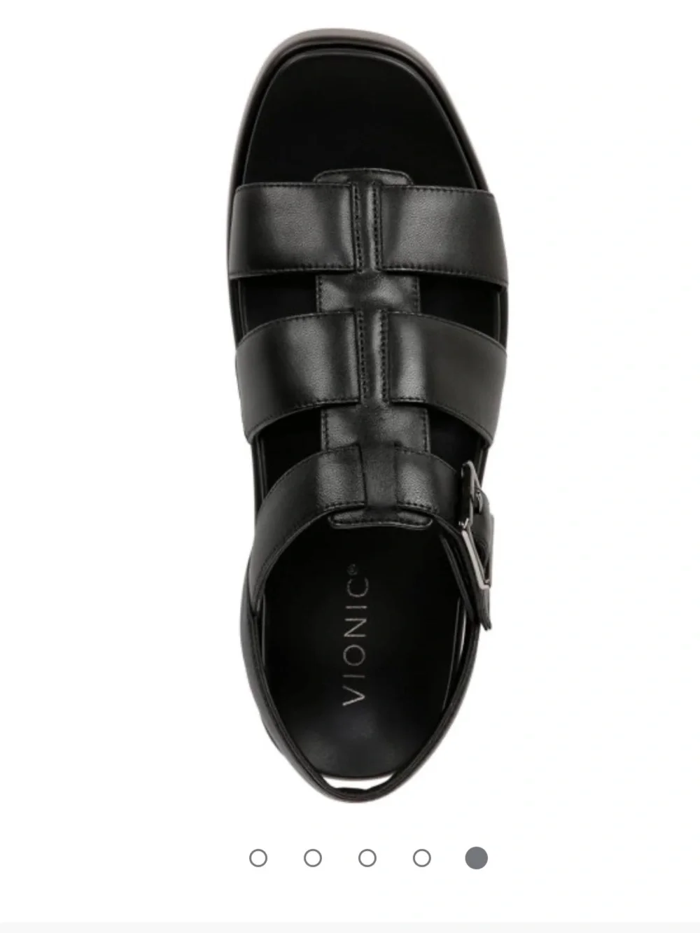 Vionic Delano Black Leather Strappy Sandals Women’s Size 9 Comfort Orthotic